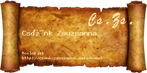 Csánk Zsuzsanna névjegykártya
